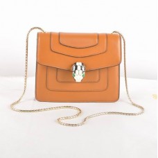 Bvlgari Serpenti originální kožená kabelka přes rameno, zemně žlutá 604 Bvlgari Serpenti originální kožená kabelka přes rameno, zemně žlutá 604
