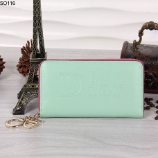Světle zelená peněženka na zip Christian Dior 116