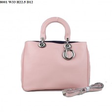 Dior Diorissimo malá kabelka z růžové kůže Nappa (stříbrné kování) 8001 Dior Diorissimo malá kabelka z růžové kůže Nappa (stříbrné kování) 8001