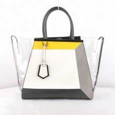 Bílá průhledná PVC taška Fendi 2Jours