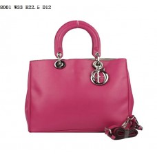 Dior Diorissimo malá kabelka z broskvové kůže Nappa (stříbrné kování) 8001 Dior Diorissimo malá kabelka z broskvové kůže Nappa (stříbrné kování) 8001