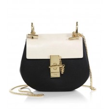 Chloe Drew Mini dvoubarevná crossbody kabelka černá