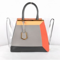 Šedá průhledná PVC taška Fendi 2Jours