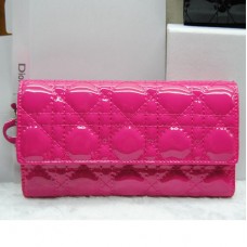 Peněženka Dior CD086 Rose z lakované kůže