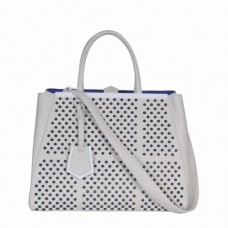 Kožená kabelka Fendi 2Jours Ferrari bílá Kožená kabelka Fendi 2Jours Ferrari bílá