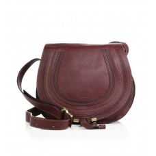 Střední kulatá crossbody kabelka Chloe Marci z tmavého sametu Střední kulatá crossbody kabelka Chloe Marci z tmavého sametu