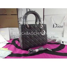 Replika Dior Lady kabelka z kůže šedá