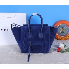 Celine Boston Semišové Kabelky Royal Blue Celine Boston Semišové Kabelky Royal Blue