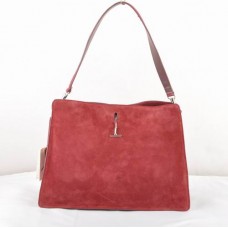 Celine EDGE semišová kožená kabelka tmavě červená 309 Celine EDGE semišová kožená kabelka tmavě červená 309
