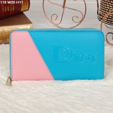 Peněženka Christian Dior Multicolor Sky Blue/Růžová na zip 118