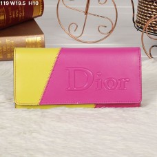 Peněženka Christian Dior Multicolor Broskvová/Žlutá s klopou 119 Peněženka Christian Dior Multicolor Broskvová/Žlutá s klopou 119