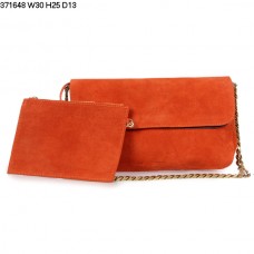 Celine Gourmette Suede kožená taška přes rameno oranžová 371648 Celine Gourmette Suede kožená taška přes rameno oranžová 371648