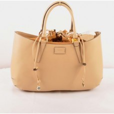 Velká kožená kabelka Fendi B Fab Apricot Ferrari s horním uchem