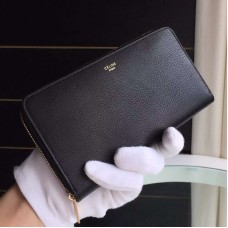Celine multifunkční peněženka na zip z černé kozí kůže Celine multifunkční peněženka na zip z černé kozí kůže