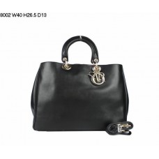 Taška Dior Diorissimo Jumbo Bag Black Nappa Leather (Golden Hardware) 8002