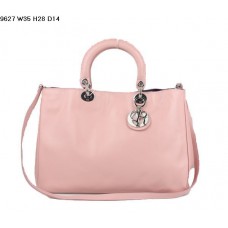 Kabelka Dior Diorissimo z růžové kůže Nappa (stříbrné kování) 9627
