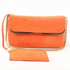 Celine Gourmette Suede kožená taška přes rameno Orange 3078 Celine Gourmette Suede kožená taška přes rameno Orange 3078