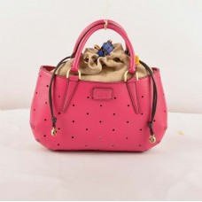 Fendi B Fab Peach Ferrari kožená perforovaná kabelka střední velikosti s horním uchem
