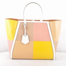 Kožená kabelka Fendi 2Jours Multicolor Apricot Ferrari