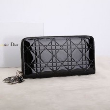 Peněženka Dior Escapade z lakované kůže D0811 černá