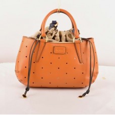 Fendi B Fab Orange Ferrari kožená perforovaná kabelka střední velikosti s horním uchem