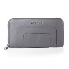 Bvlgari Serpenti originální kožená peněženka na zip v khaki barvě 201301