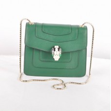Bvlgari Serpenti Originální kožená kabelka přes rameno zelená 604 Bvlgari Serpenti Originální kožená kabelka přes rameno zelená 604