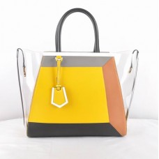 Žlutá průhledná PVC taška Fendi 2Jours