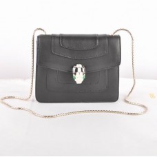 Bvlgari Serpenti originální kožená kabelka přes rameno černá 604 Bvlgari Serpenti originální kožená kabelka přes rameno černá 604