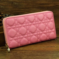 Peněženka Lady Dior Escapade z ovčí kůže D0082 růžová