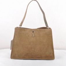 Celine EDGE semišová kožená kabelka khaki 309 Celine EDGE semišová kožená kabelka khaki 309
