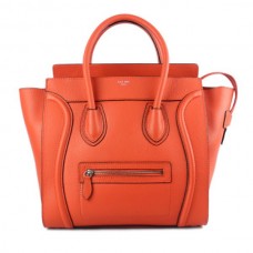 Velká kabelka Celine Luggage Tote v neonově oranžové barvě Velká kabelka Celine Luggage Tote v neonově oranžové barvě