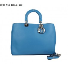 Dior Diorissimo Jumbo Bag Modrá kůže Nappa (stříbrný hardware) 8002 Dior Diorissimo Jumbo Bag Modrá kůže Nappa (stříbrný hardware) 8002