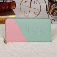 Peněženka Christian Dior Multicolor Světle zelená/světle růžová na zip 118