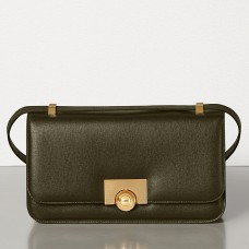 Bottega Veneta BV Klasická kožená kabelka v khaki barvě Bottega Veneta BV Klasická kožená kabelka v khaki barvě