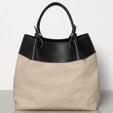 Bottega Veneta Quad Tote z lnu a telecí kůže Bottega Veneta Quad Tote z lnu a telecí kůže