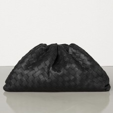 Bottega Veneta Spojka Pouzdra V černé Intrecciato Kůži Bottega Veneta Spojka Pouzdra V černé Intrecciato Kůži
