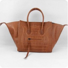 Kožené kabelky Celine Light Coffee Crocotilla