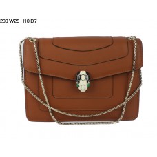 Bvlgari Serpenti telecí kůže GM ramenní taška 233 Earth Yellow Bvlgari Serpenti telecí kůže GM ramenní taška 233 Earth Yellow