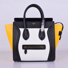 Velká cestovní taška Celine černá, bílá a žlutá Velká cestovní taška Celine černá, bílá a žlutá