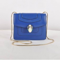 Bvlgari Serpenti originální kožená kabelka přes rameno modrá 604 Bvlgari Serpenti originální kožená kabelka přes rameno modrá 604