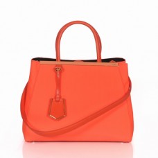 Plátěná taška Fendi 2Jours oranžová s horním uchem
