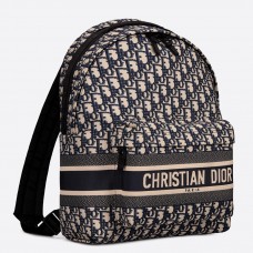Batoh Dior Diortravel z modrého šikmého technického plátna