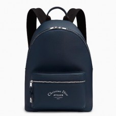 Batoh Dior Rider Rucksack z telecí kůže v tmavě modré barvě