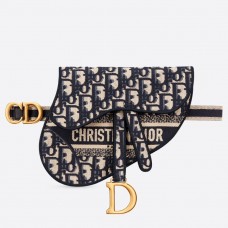 Kabelka Dior Saddle Pouch z modrého šikmého plátna Kabelka Dior Saddle Pouch z modrého šikmého plátna