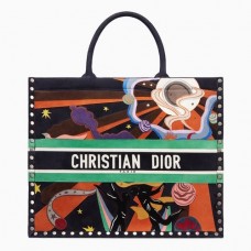 Ručně malovaná vícebarevná knižní taška Dior Air Element