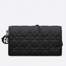 Kabelka Dior Lady Dior Ultra Black s řetízkem