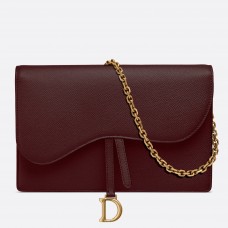 Řetízková psaníčka Dior Bordeaux Calskin
