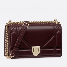Dior Bordeaux Diorama Lambskin Taška s velkým motivem Cannage Dior Bordeaux Diorama Lambskin Taška s velkým motivem Cannage