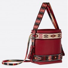 Červená telecí kůže Dior Diorodeo hobo kabelka